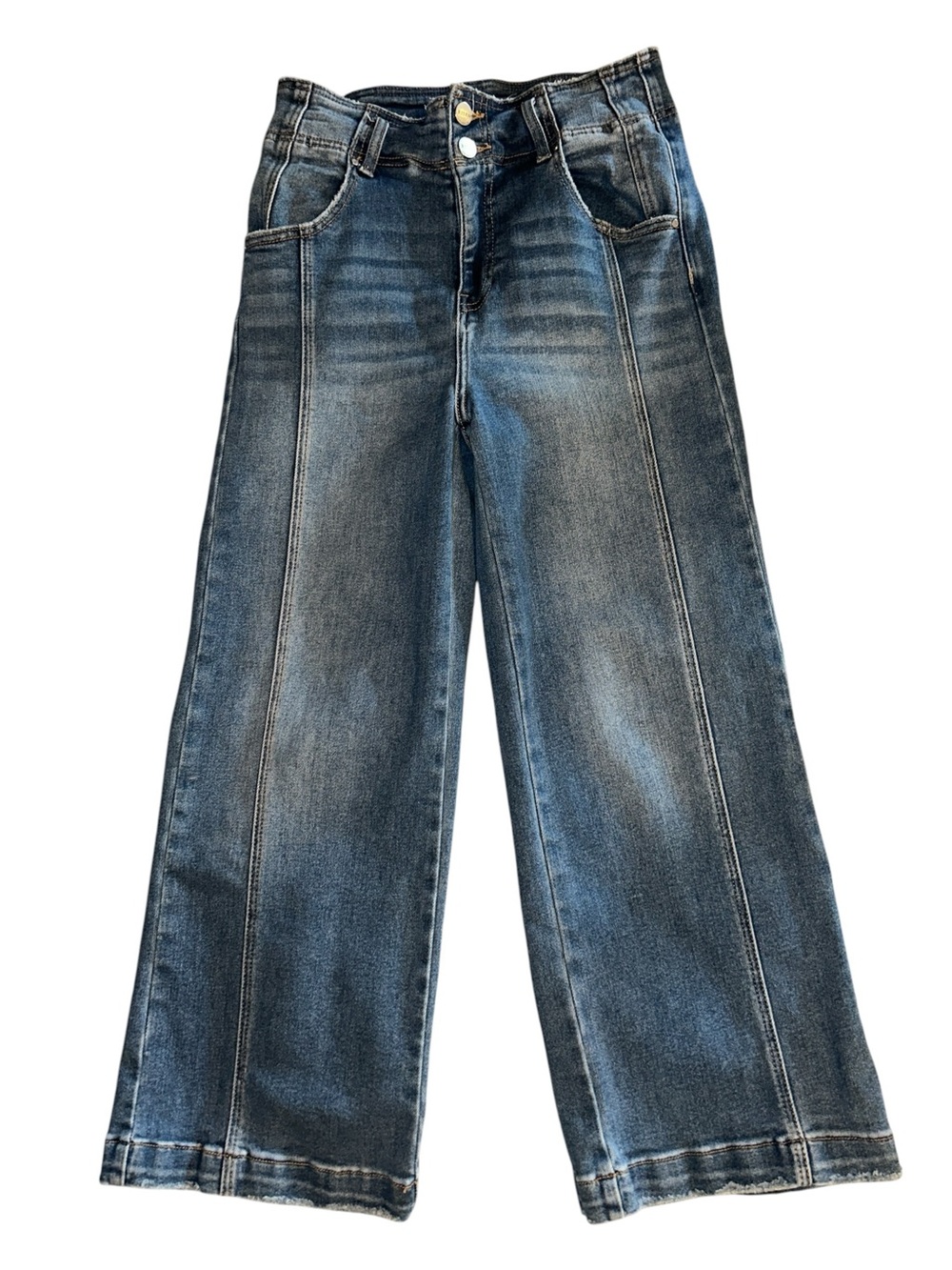 RISEN FRONT SEAM CROP WIDE JEANS RDP5653 Size 27 - Picture 2 of 9